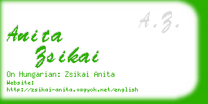 anita zsikai business card